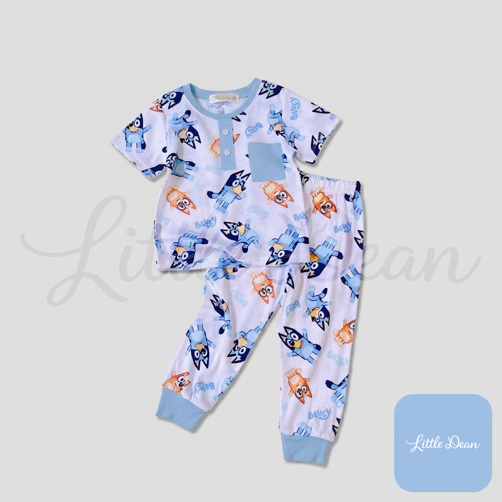 Ringer Shirt with Button and Pajama