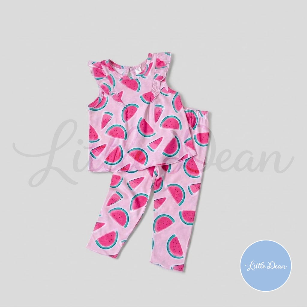 Top with Ruffle Details and Leggings Set